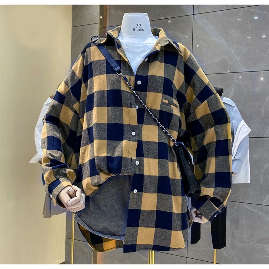 Áo Sơ mi Flannel CVC - Giá sỉ unisex