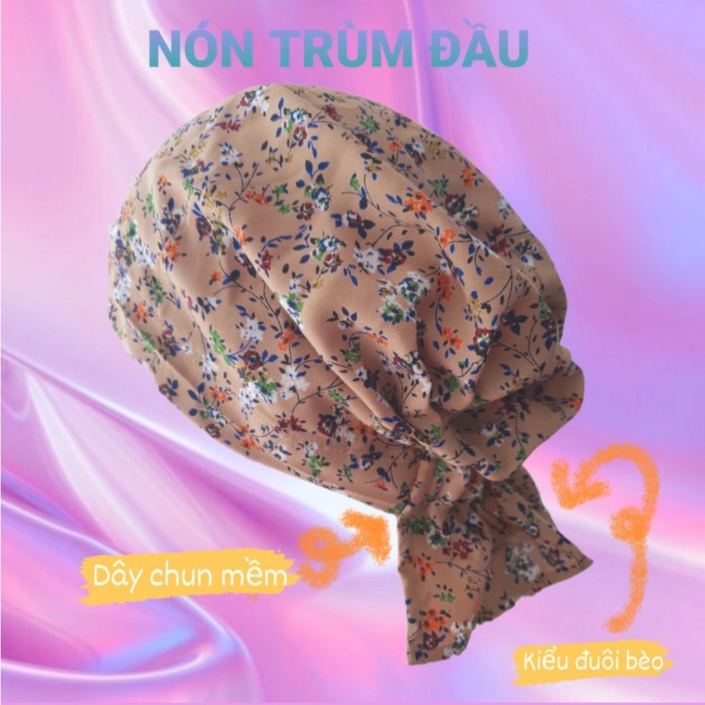 Nón hóa tri vải mềm mát, hút mồ hôi, bệnh nhân ung thư, chemo hat, mũ hóa tri