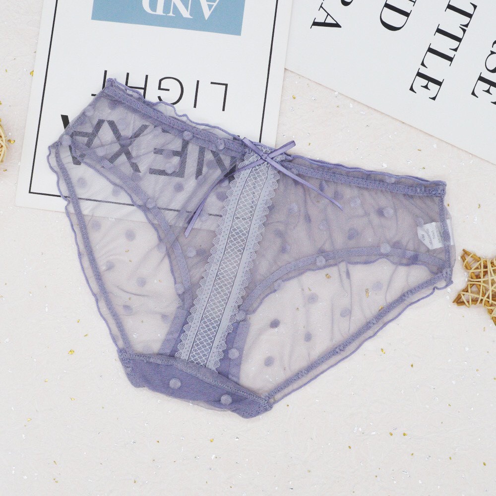 Quần Lót Nữ - Quần Lót Ren Cao Cấp thiết kế họa tiết chấm bi quyến rũ sexy DAN STORE MÃ 0389