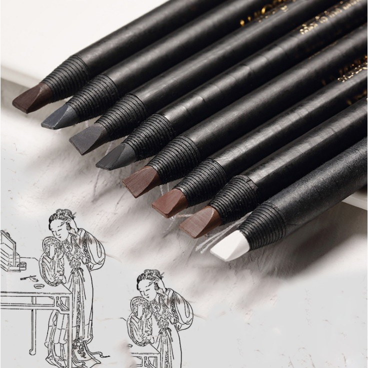 Chì xé kẻ mày Haozhuang Eyebrow Pencil cứng phảy sợi sắc nét - Chì kẻ lông mày chống nước mã HZ001
