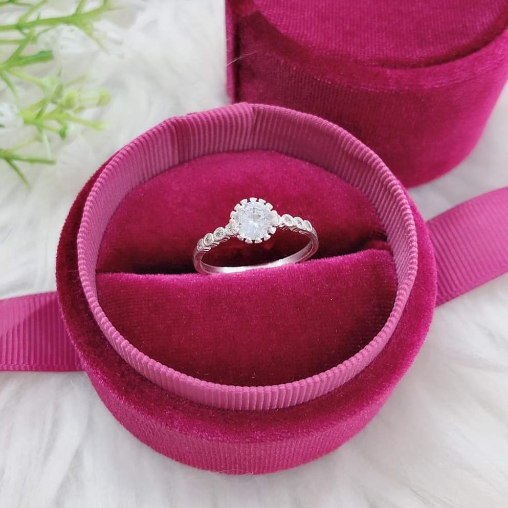 Nhẫn nữ bạc ta đính đá hình hoa mặt trời lấp lánh rất xinh - Trang sức bạc Evasilver