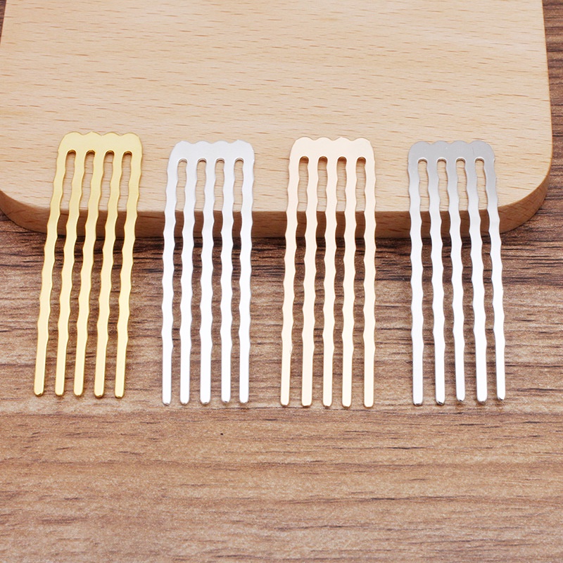 1 cài răng 5 chân 15*50mm nguyên liệu làm trâm làm trang sức cổ trang cosplay cổ phục có màu KC