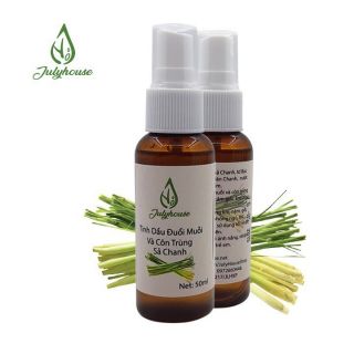 Bộ 2 bình xịt tinh dầu thiên nhiên đuổi muỗi hương sả chanh Julyhouse
