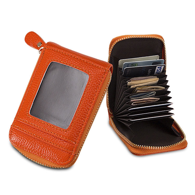 Ví Da PU Đựng Thẻ / Tiền Xu Có Khóa Kéo Cho Nữ