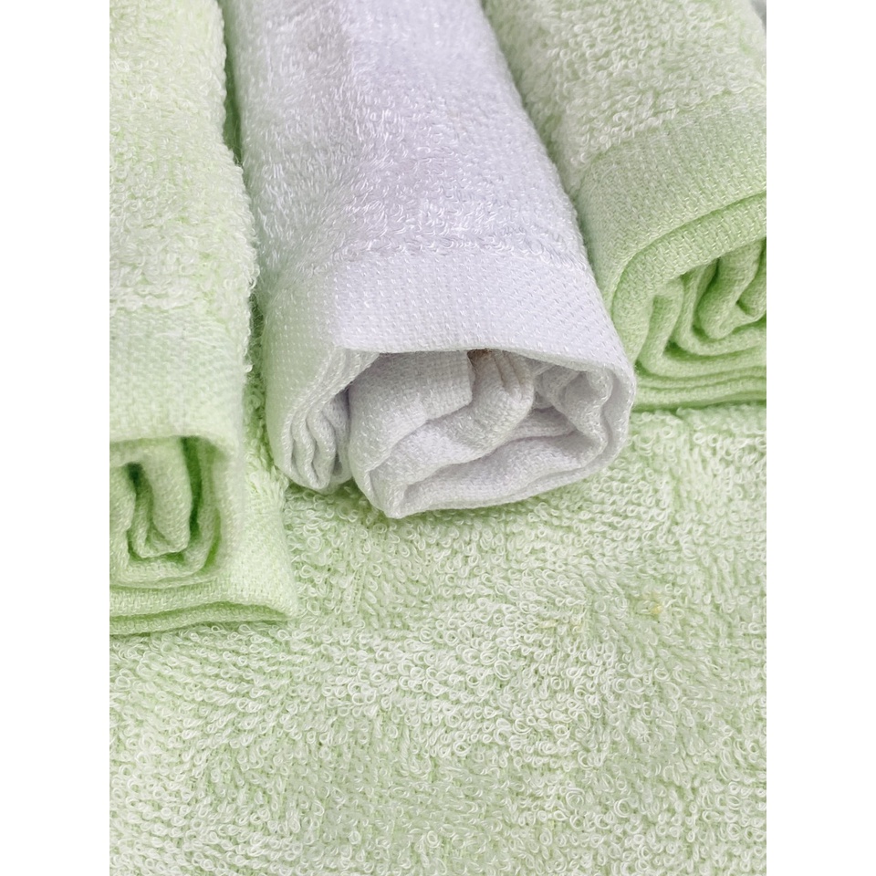 Set 6 khăn mặt sợi tre Organic siêu mềm mịn 25x25