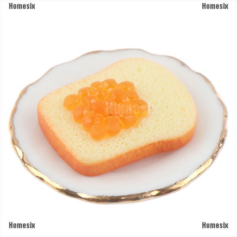 [HoMSI] 1:12 Dollhouse Miniature Mini Jam toast Combo Model Kitchen Accessories Toys SUU