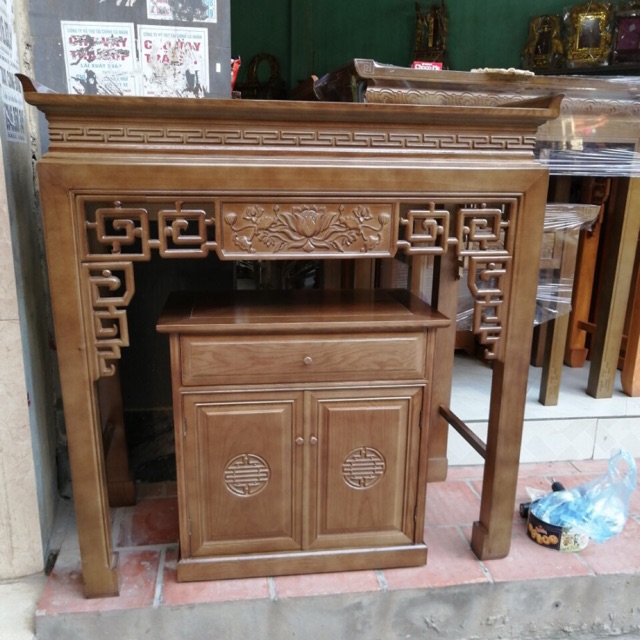 Tủ thờ , án giang 127*127*61cm gỗ Sồi