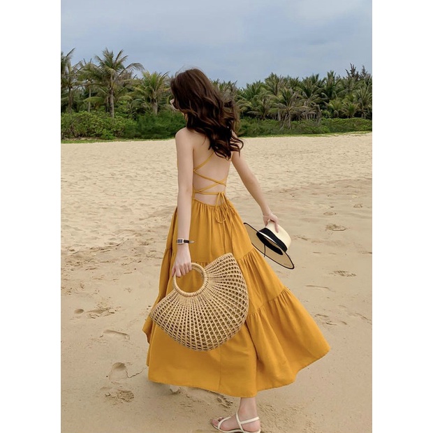 (Free Ship) MẪU ĐẦM ĐŨI ĐAN DÂY KIỂU DÁNG BASIC MẶC ĐI CHƠI ĐI BIỂN XINH HẾT Ý UP Shop VLTN