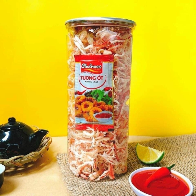 Mực xé sợi hấp nước dừa chuẩn Thái 300g