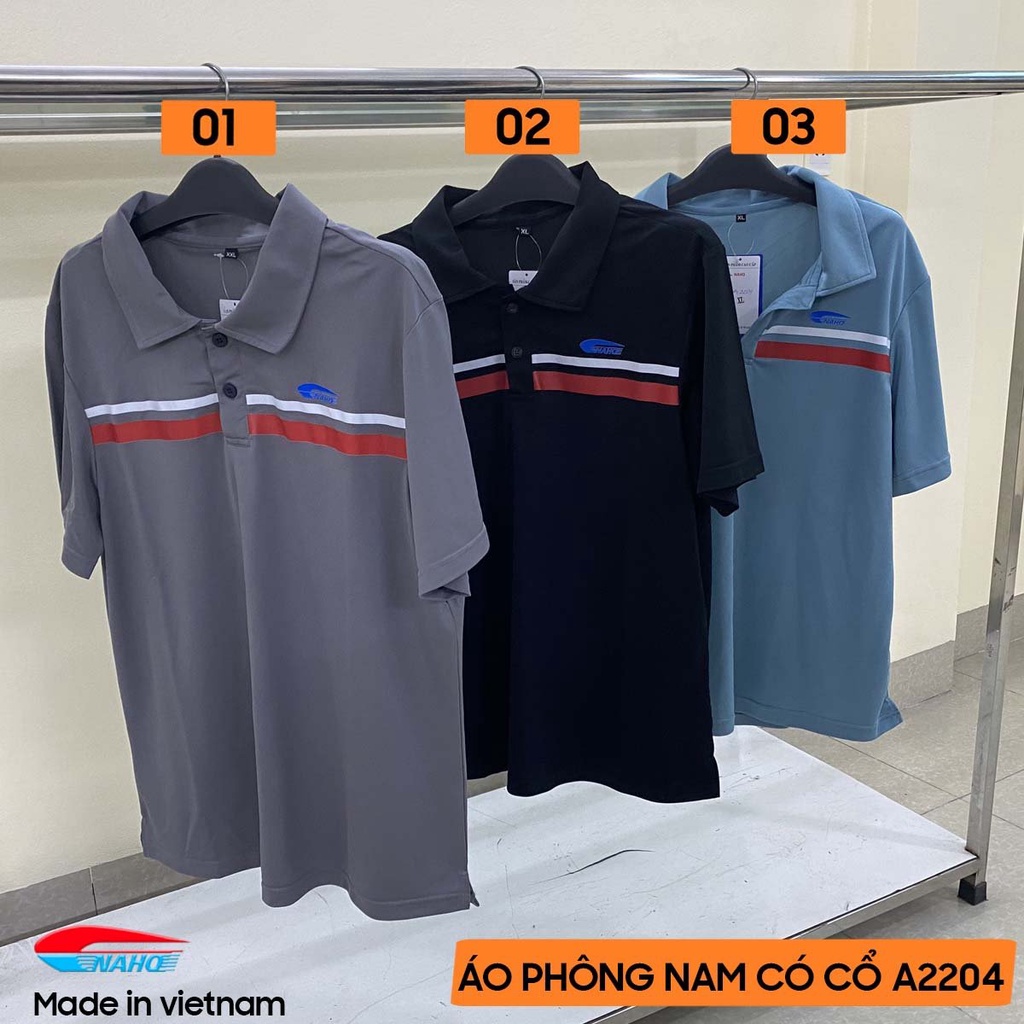 Áo phông polo nam trung niên, made in viet nam, đẹp hợp thời trang-A 2204
