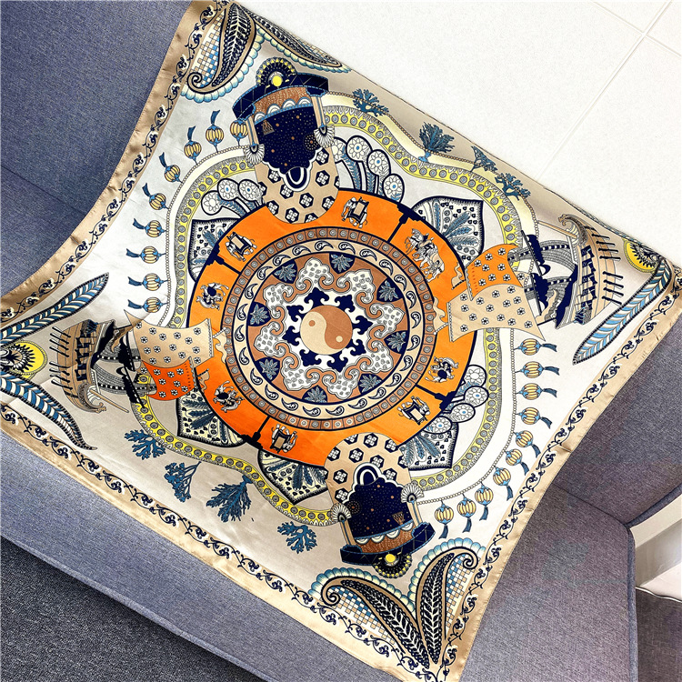 Khăn Choàng Vuông 90x90cm Thời Trang Hàn Quốc Cho Nữ