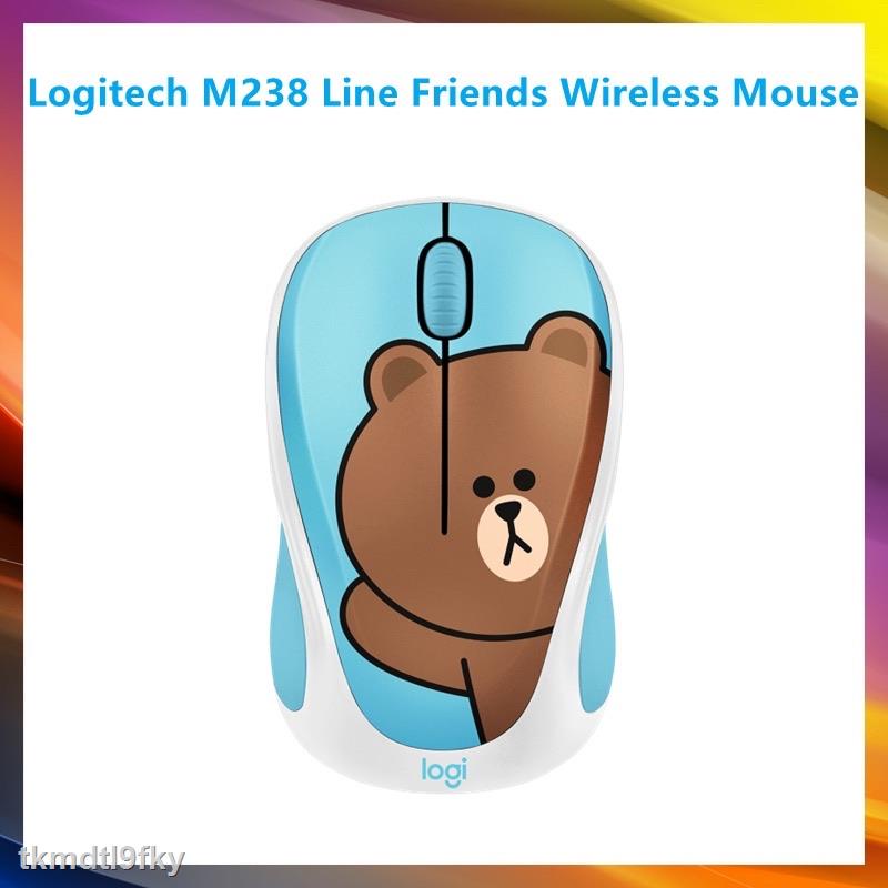 Giá Rẻ Chuột không dây Logitech in họa tiết LINE FRIENDS dễ thương cho văn phòng Wireless Mouse Cute Mice