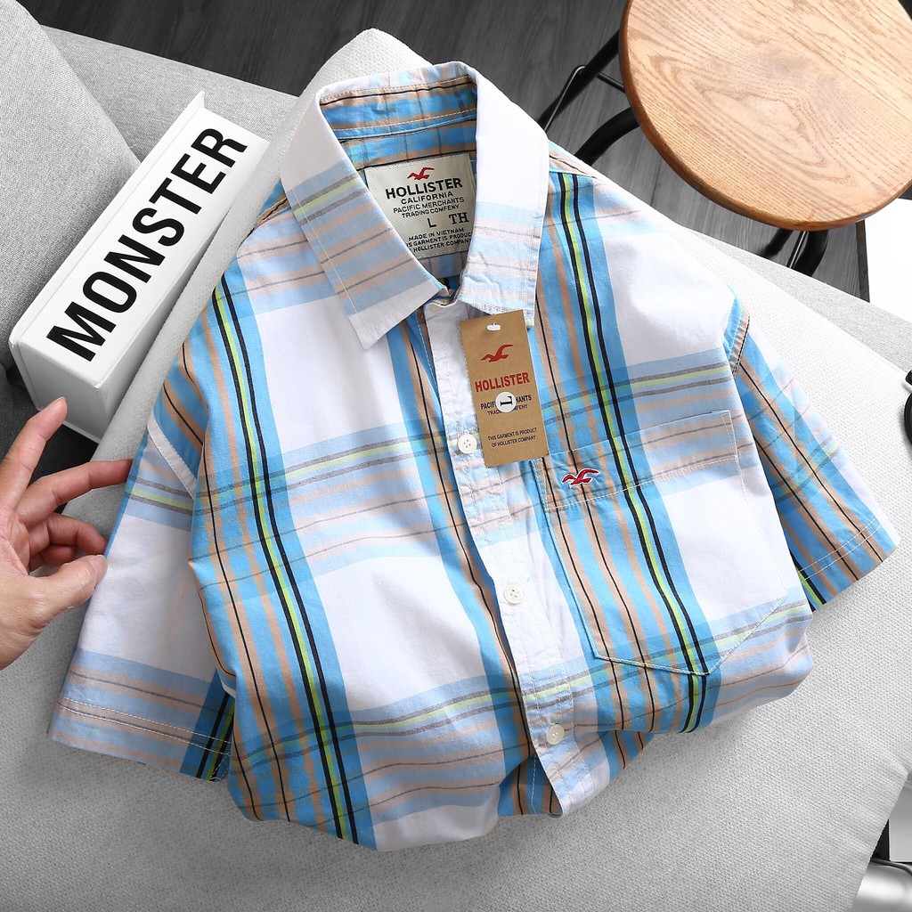 Áo Sơ Mi Nam Tay Ngắn Kẻ Sọc Vải Đẹp Bền Màu | BigBuy360 - bigbuy360.vn