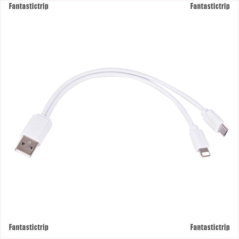 Dây Cáp Sạc Usb 2 Trong 1 Cho Iphone / Samsung / Mp3