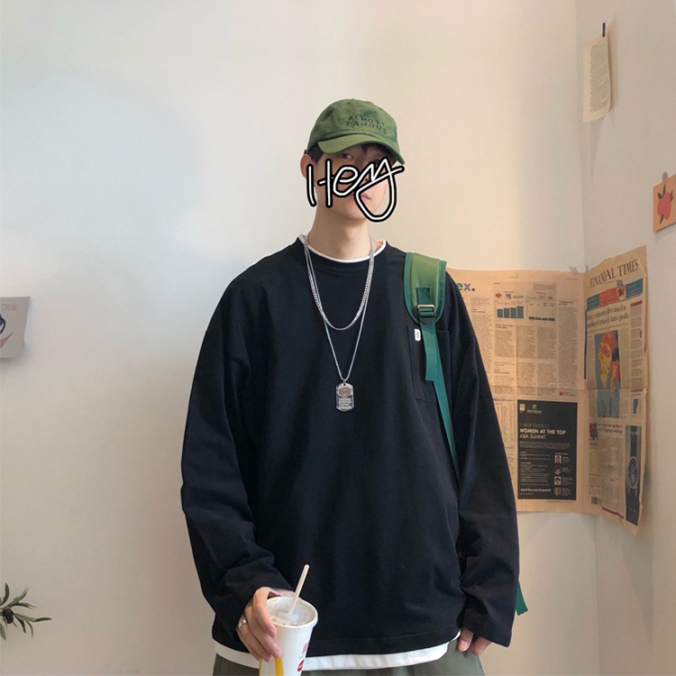 Áo Thun Nam Dài Tay Kiểu Hàn Quốc