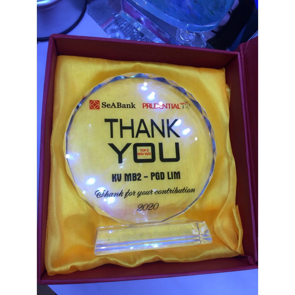 Pha lê hoa thái dương, kỷ niệm chương, pha lê tròn