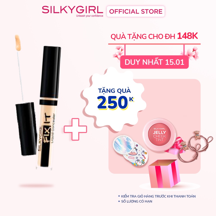 Kem Che Khuyết Điểm Dạng Lỏng Silkygirl Fix It Concealer Liqiud 2ml