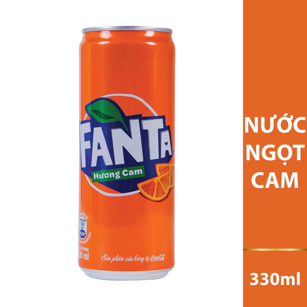 [Mã GRO1COCA05 giảm 10K đơn 99K] Lốc 6 lon Nước giải khát Fanta hương cam 330ml/ lon