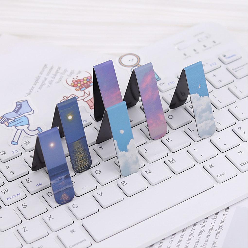 Set 2 Kẹp Đánh Dấu Trang Sách Tự Dính Thanh Lịch Dùng Làm Quà Tặng Cho Học Sinh