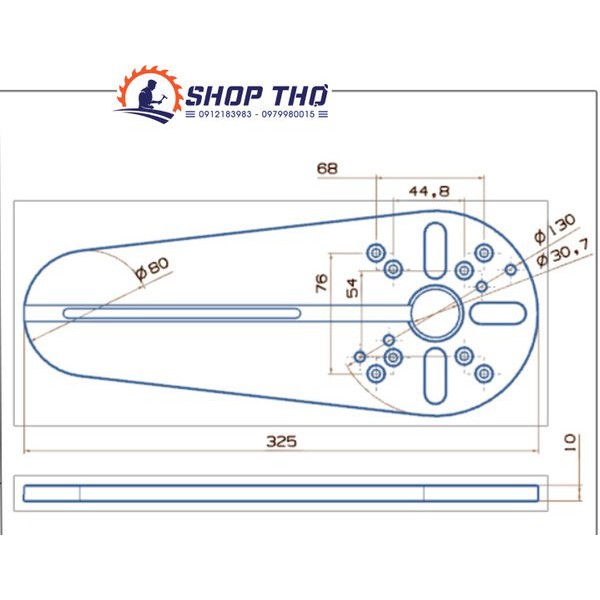 Cữ cắt tròn cho máy phay Wnew - Type C