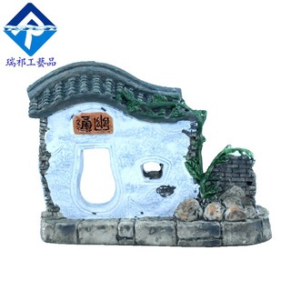 Đồ trang trí hồ cá hình lâu đài cổ điển
