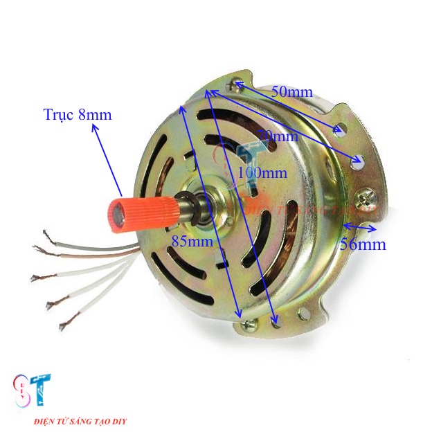 Động Cơ Quạt Hộp Lõi Dây Đồng Hữu Thành, Củ Quạt 220V 60W