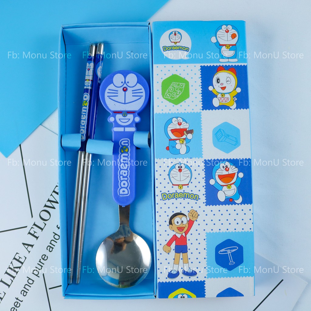 Muỗng đũa hoạt hình Doraemon, Hello Kitty dễ thương cute