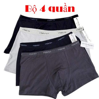 Combo 4 quần lót nam ĐÙI thun lạnh Muji Nhật Bản cao cấp