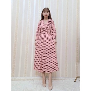 đầm cổ ves tay dài