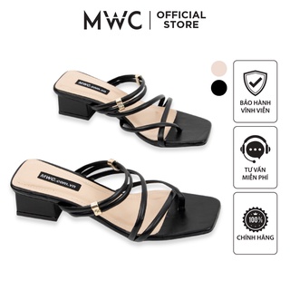Giày MWC 4212 - Giày Sandal Cao Gót 3cm Đế Vuông , Giày Cao Gót Mũi Vuông Dây Mảnh Đan Chéo