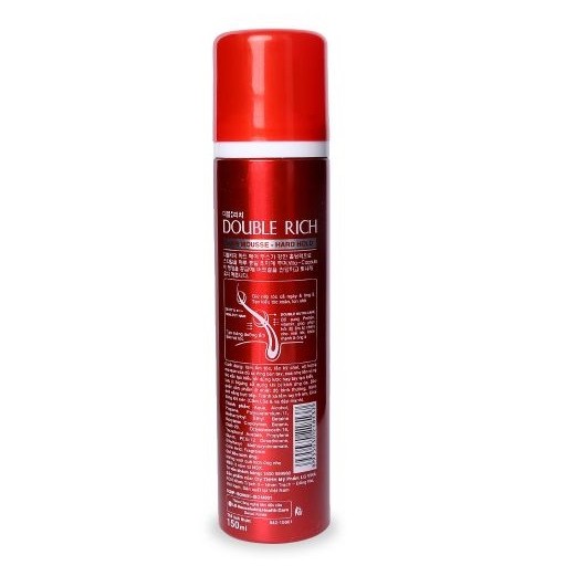 Mousse dưỡng tóc & giữ nếp tóc Double Rich Hair Mousse Hard Hold 150g