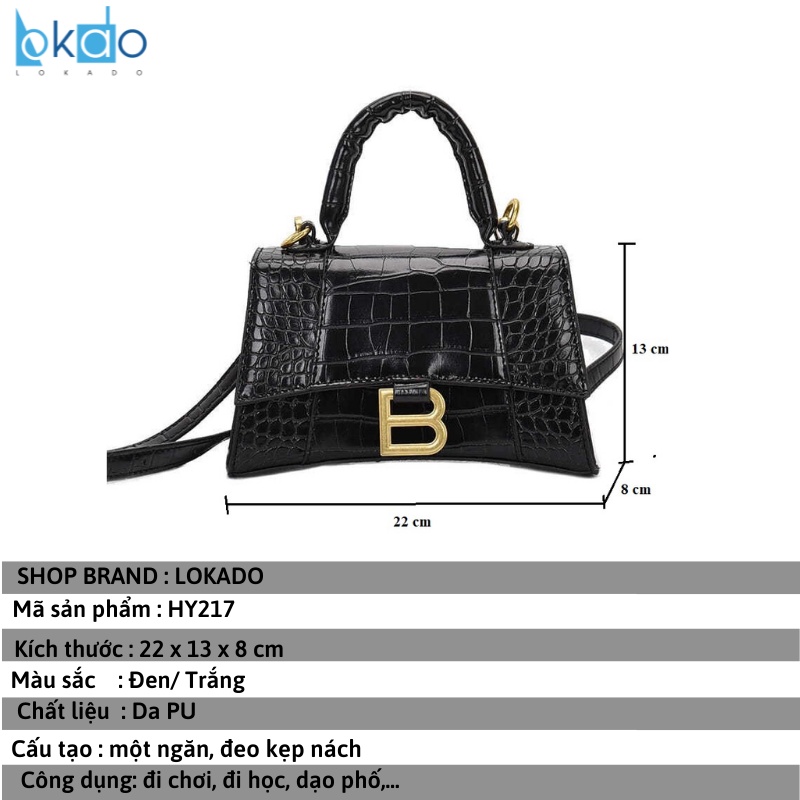 Túi kẹp nách, túi xách nữ thời trang đẹp da dập vân đi chơi cá tính phong cách Hàn Quốc HY217