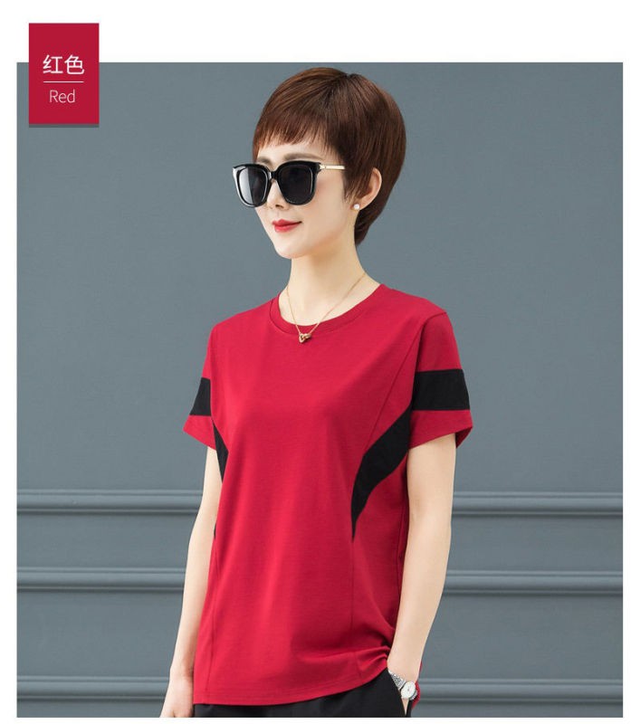 High cost performance Women top Korean version Tee Women's clothing Short sleeve Avant-garde Tops