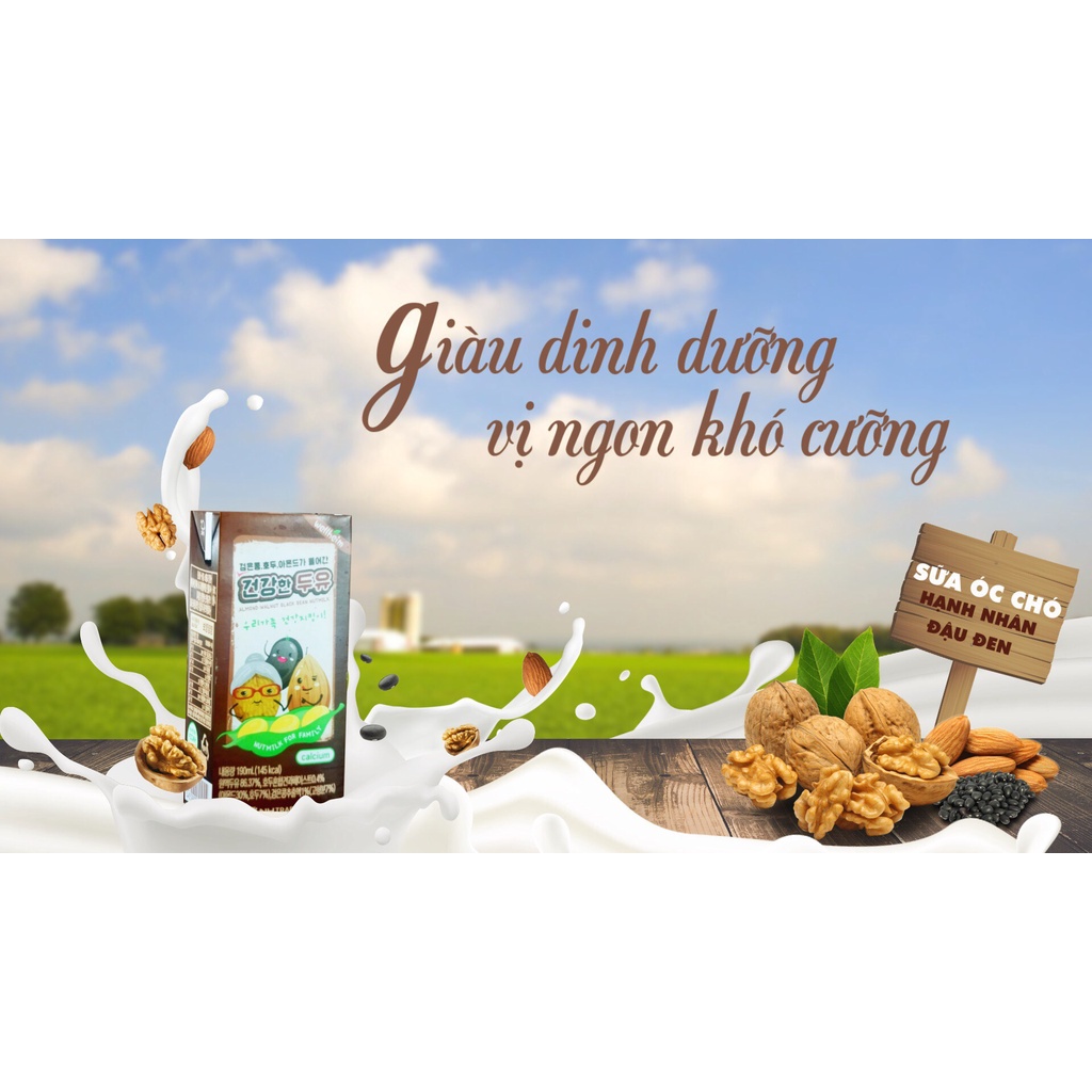 【GIÁ SẬP SÀN】Combo 3 Hộp Sữa Óc Chó Hạnh Nhân Đậu Đen Wellheim Hàn Quốc 190ml | BigBuy360 - bigbuy360.vn