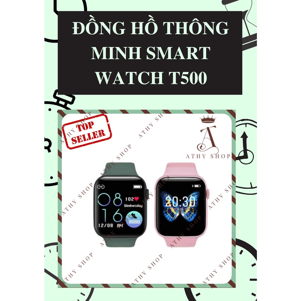 ĐỒNG HỒ THÔNG MINH SMART WATCH T500 THIẾT KẾ HIỆN ĐẠI, nam nữ đeo tay màn hình cảm ứng kết nối điện thoại bằng Bluetooth