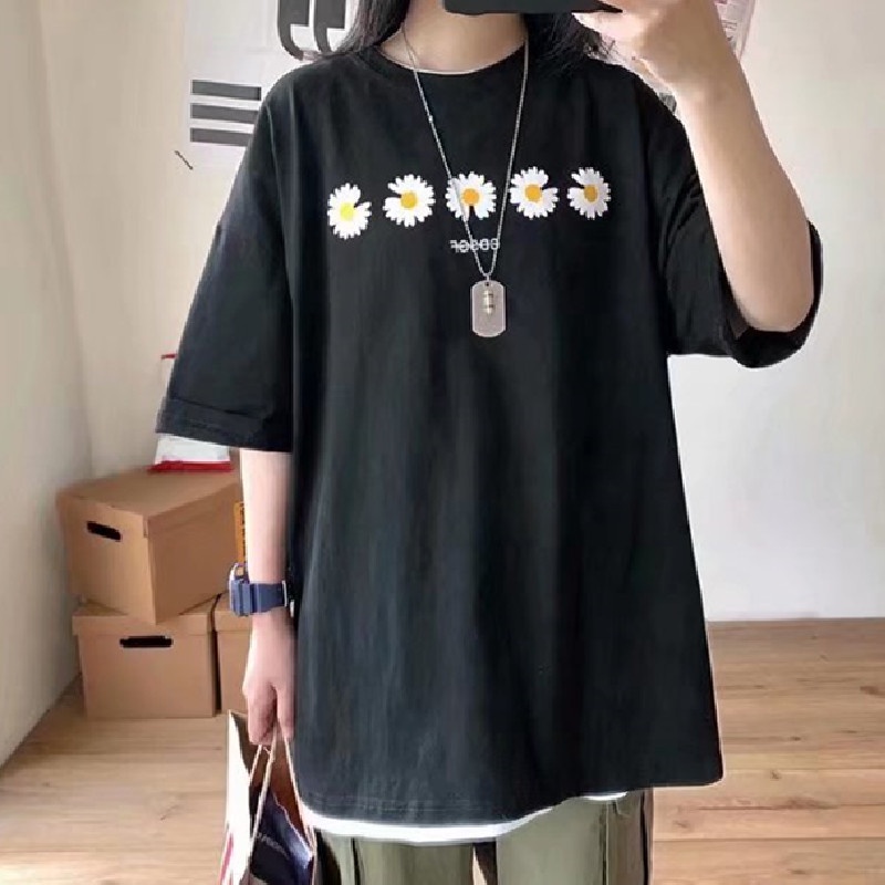 Áo Thun Dáng Rộng In Họa Tiết Hoạt Hình Phong Cách Hip Hop Hàn Quốc Thời Trang Cho Nam Và Nữ