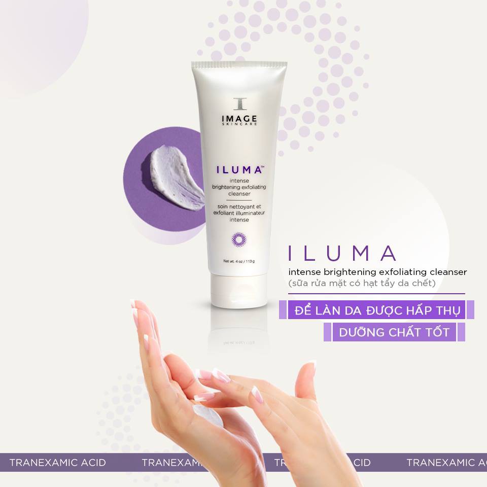 Sữa Rửa Mặt Tẩy Tế Bào Chết, Sáng Da Mờ Thâm Nám Image Iluma Intense Brightening Exfoliating Cleanser