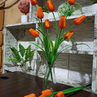 Hoa tulip lụa cành 5 bông