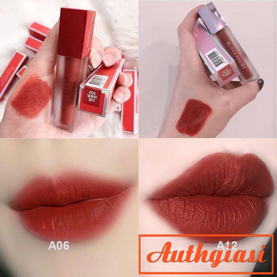 Son kem mịn lì Black Rouge A03 Đỏ Cam / A05 Cam Đỏ / A06 Đỏ Gạch / A12 Đỏ Nâu / A22 Đỏ Burgundy | BigBuy360 - bigbuy360.vn