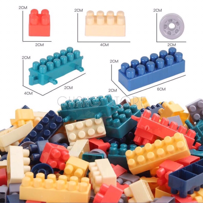 Bộ lego xếp hình 520 chi tiết đồ chơi cho bé lắp ráp - Đồ chơi phát triển tư duy - Đồ chơi lắp ráp