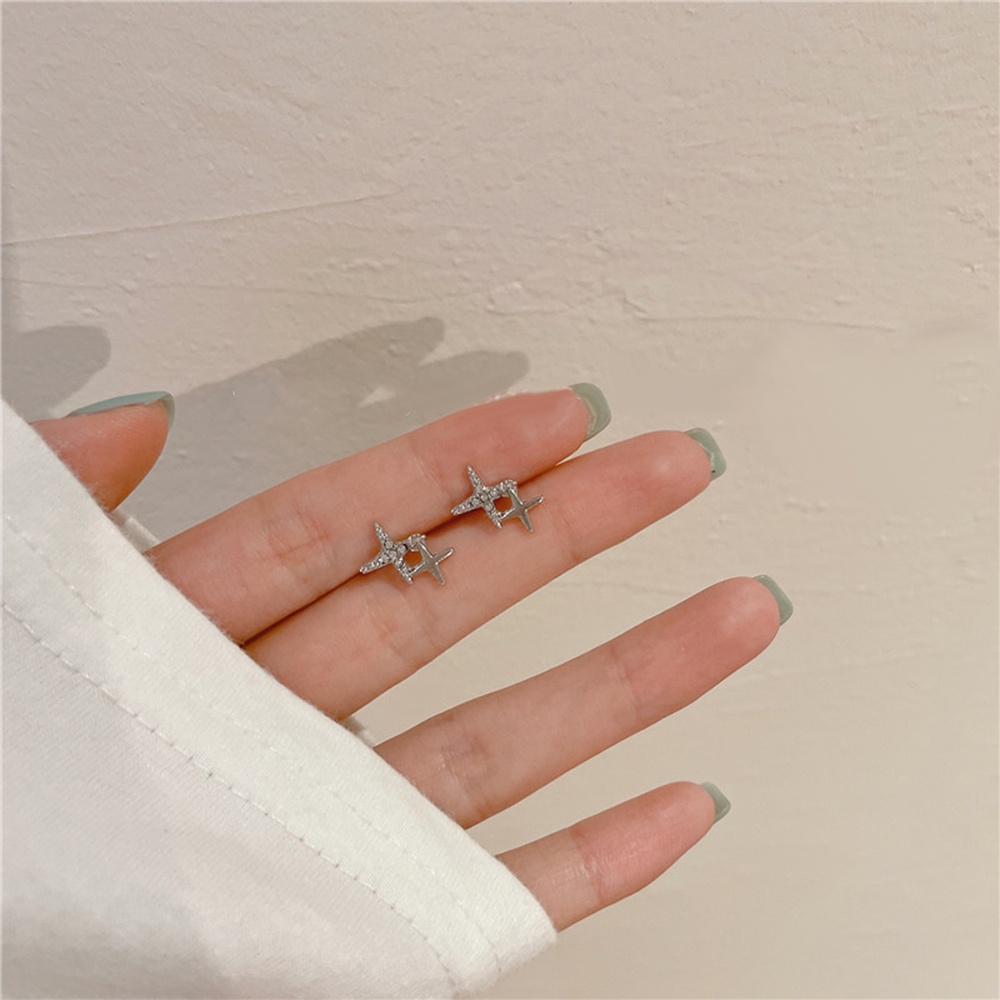 1 Đôi Bông Tai Hình Ngôi Sao Mini Thời Trang