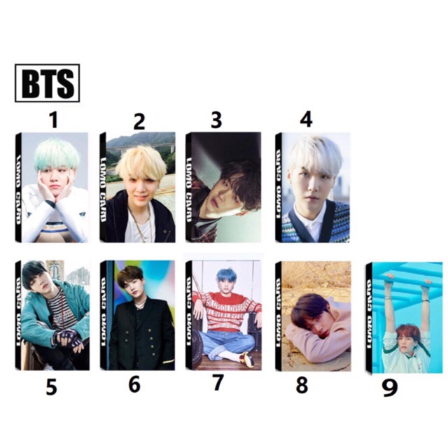 Lomo hộp giấy 30 tấm Suga (BTS)