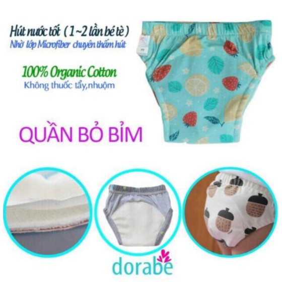 Quần bỏ bỉm vải 6 lớp cho bé 8-15kg