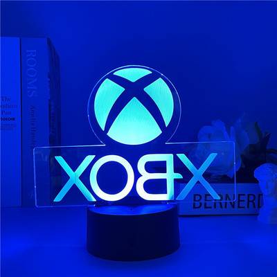 Đèn Ngủ 3D Logo Game PlayStation Có Điều Khiển Từ Xa Trang Trí Phòng Ngủ Cho Bé