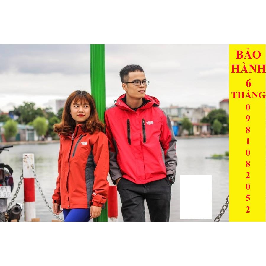 Áo Khoác The North Face, Hàng Cao Cấp 2 Lớp, Mũ Tháo Rời, Chống Mưa,Chính Hãng, Áo Gió, Có Khóa Phát Quang, Thoát Khí