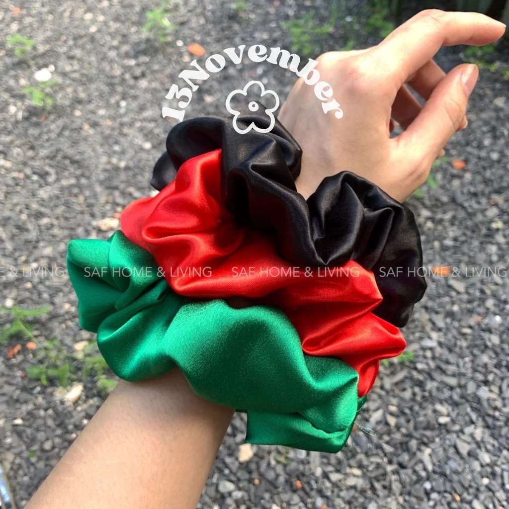 Scrunchies Cột Tóc Vải Lụa Satin, Phi Bóng Phong Cách Hàn Quốc Hiện Đại Dễ Thương Trơn Ánh