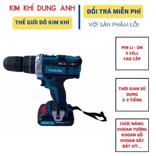 Máy khoan pin kim khí dung anh khoan pin Makita bộ 24 chi tiết bảo hành 6 tháng