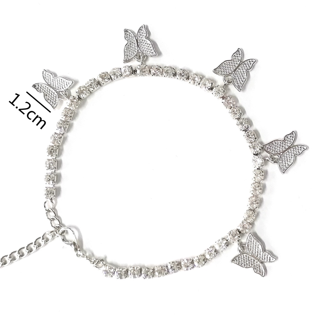 Vòng cổ Trang Sức Mặt Hình Bướm Đính Đá Thời Trang