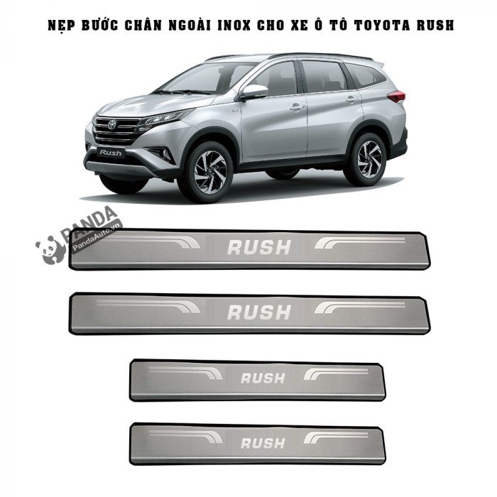 Ốp bậc cửa Rush 2018-2021 mẫu inox