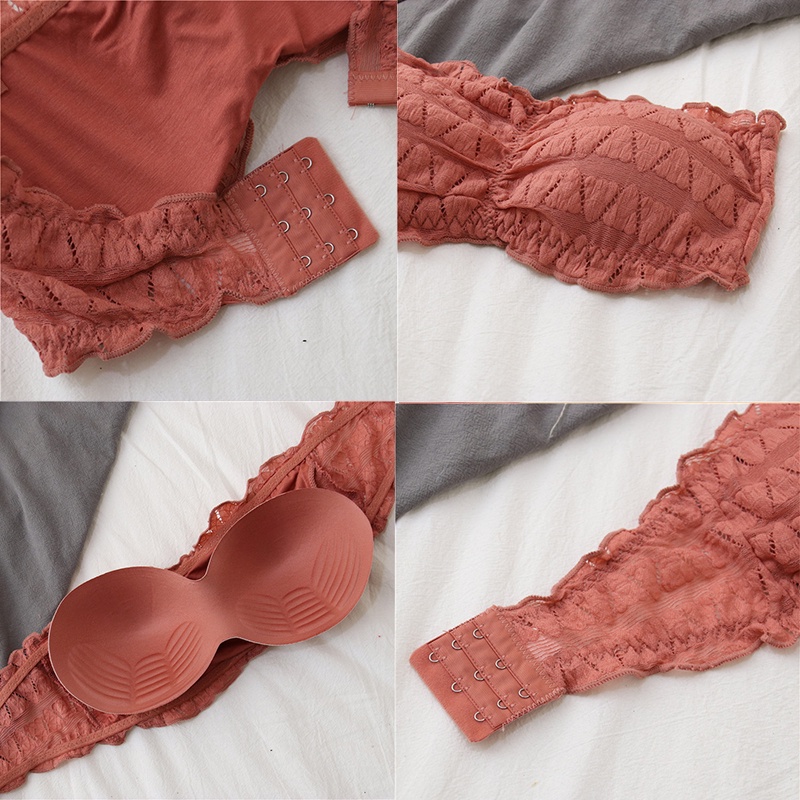 Áo Ngực Ren Không Dây Hở Vai Thoáng Khí Viền Ren Gợi Cảm Cho Nữ | BigBuy360 - bigbuy360.vn